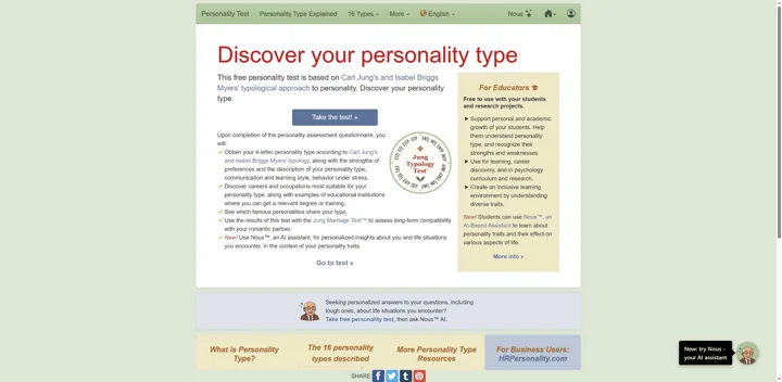Screenshot of Humanmetrics website